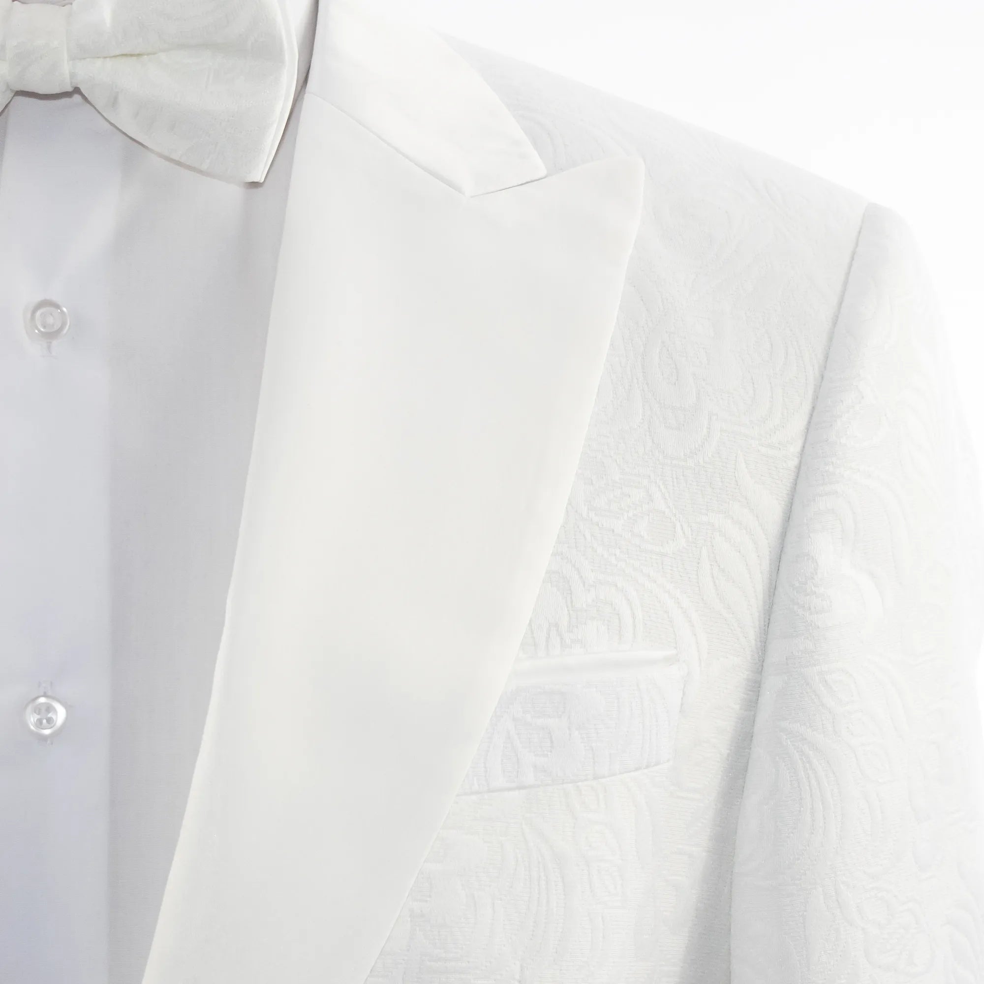 Men's White 3-Piece Floral Tuxedo