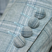 Men's Green Plaid 3-Piece Modern-Fit Suit Cuffs