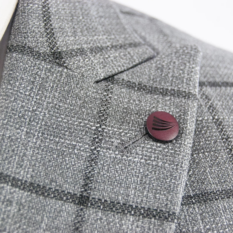 Gray and Black Checked Designer 3-Piece Suit