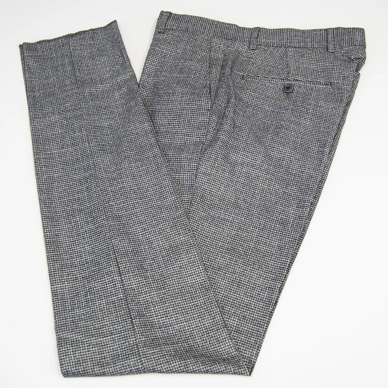 Dark Gray and Black Checked Designer 3-Piece Suit