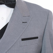 Men's Black And Gray Slim-Fit Suit