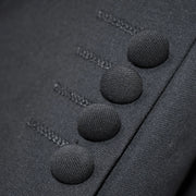 Men's Black And Red Slim-Fit Suit