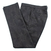 Men's Black Floral 3-Piece Slim-Fit Tuxedo With Satin Lapel