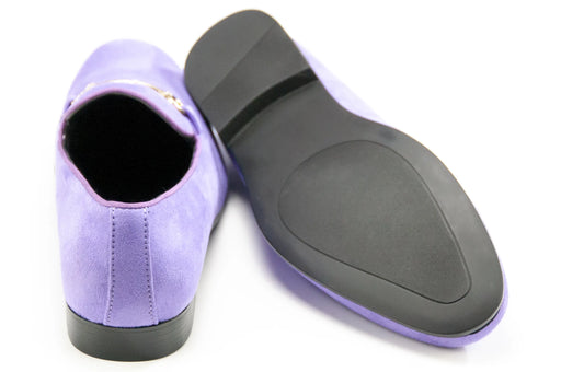 Men's Lavender Suede Leather Horsebit Dress Loafer Shoe