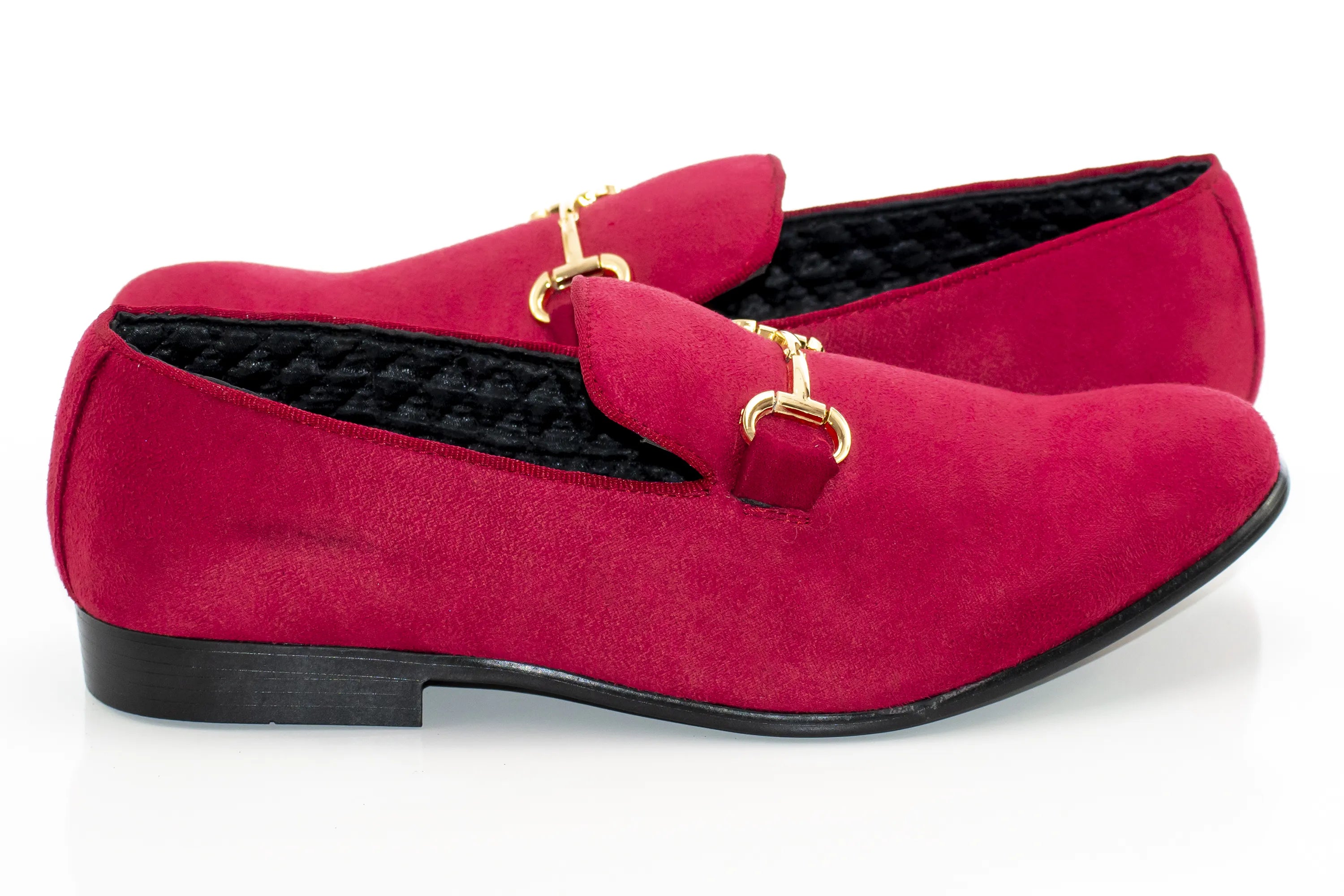 Burgundy Suede Horsebit Smoking Loafer