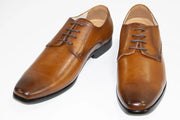 Men's Cognac Brown Derby Lace Dress SHoe