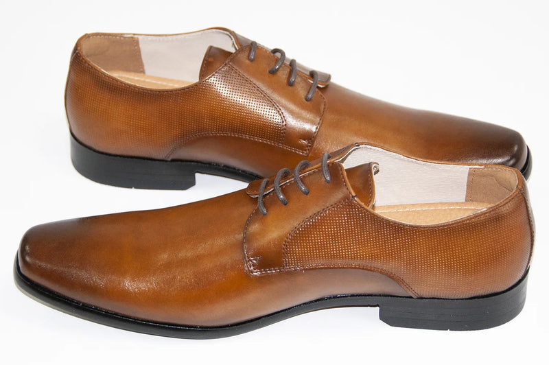 Men's Cognac Brown Derby Lace Dress SHoe