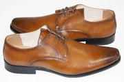 Men's Cognac Brown Derby Lace Dress SHoe