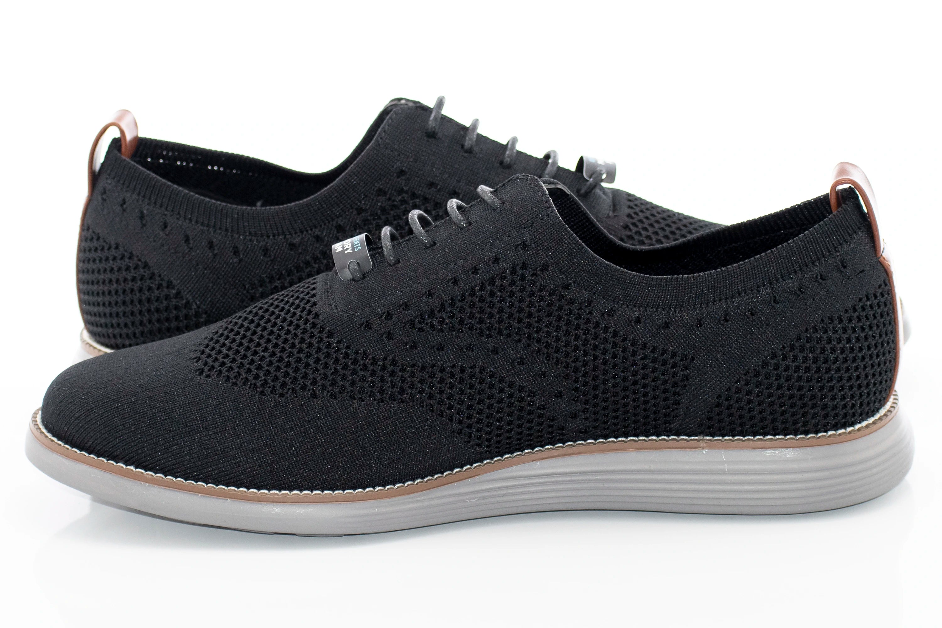 Black Oxford Brogued Lace-Up Dress Sneaker