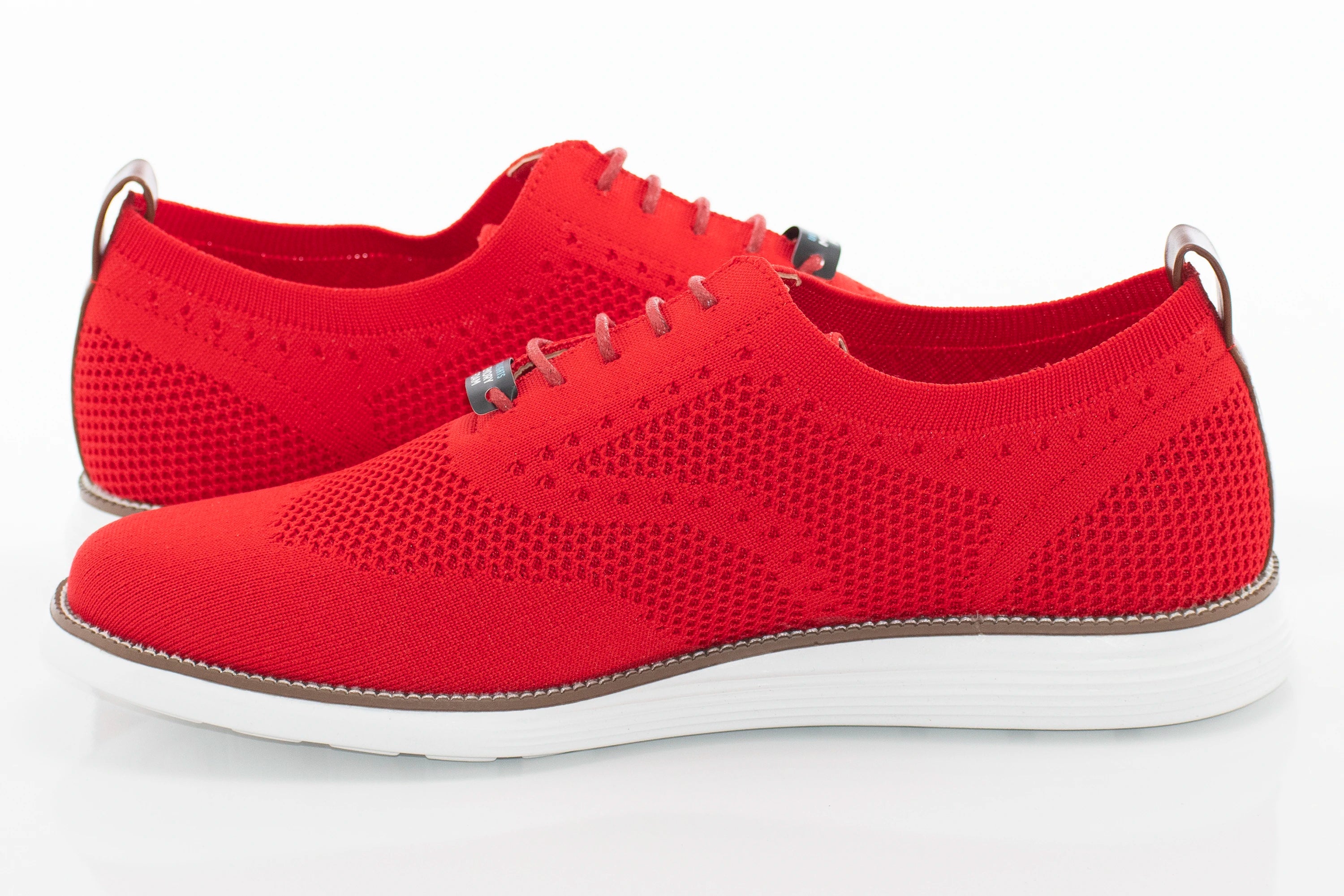 Red Oxford Brogued Lace-Up Dress Sneaker
