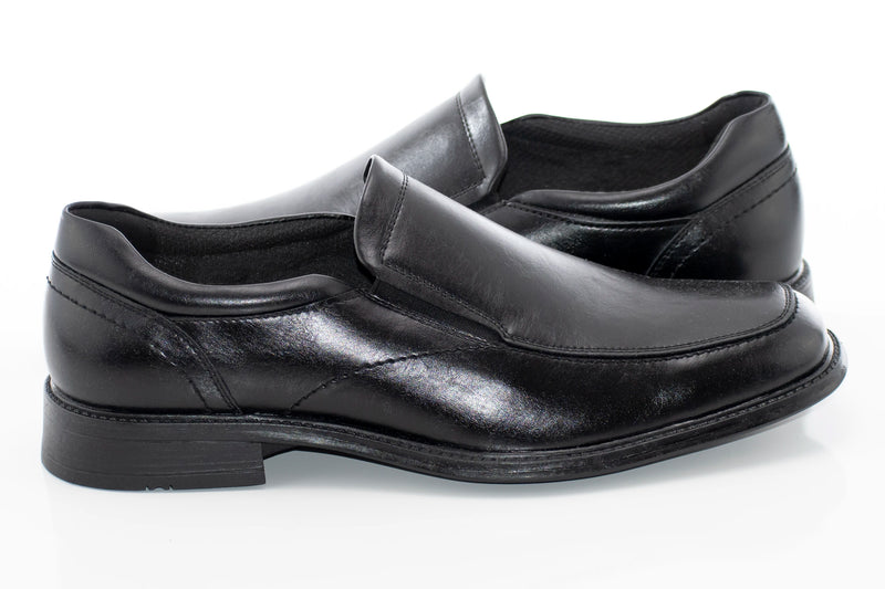 Black Grain Leather Venetian Dress Loafer