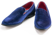 Men's Blue Velvet Slip-On Loafer