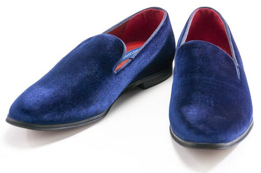 Men's Blue Velvet Slip-On Loafer