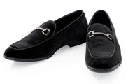 Men's Black Velvet Bit Loafer