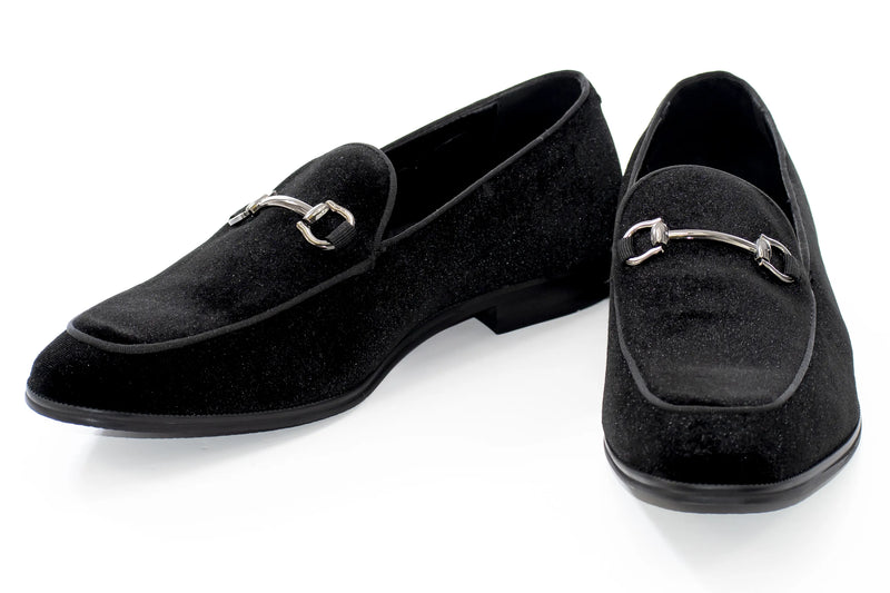 Men's Black Velvet Bit Loafer