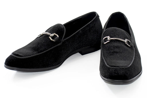 Men's Black Velvet Bit Loafer