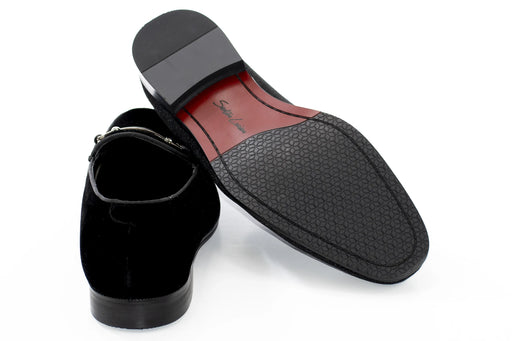 Men's Black Velvet Bit Loafer