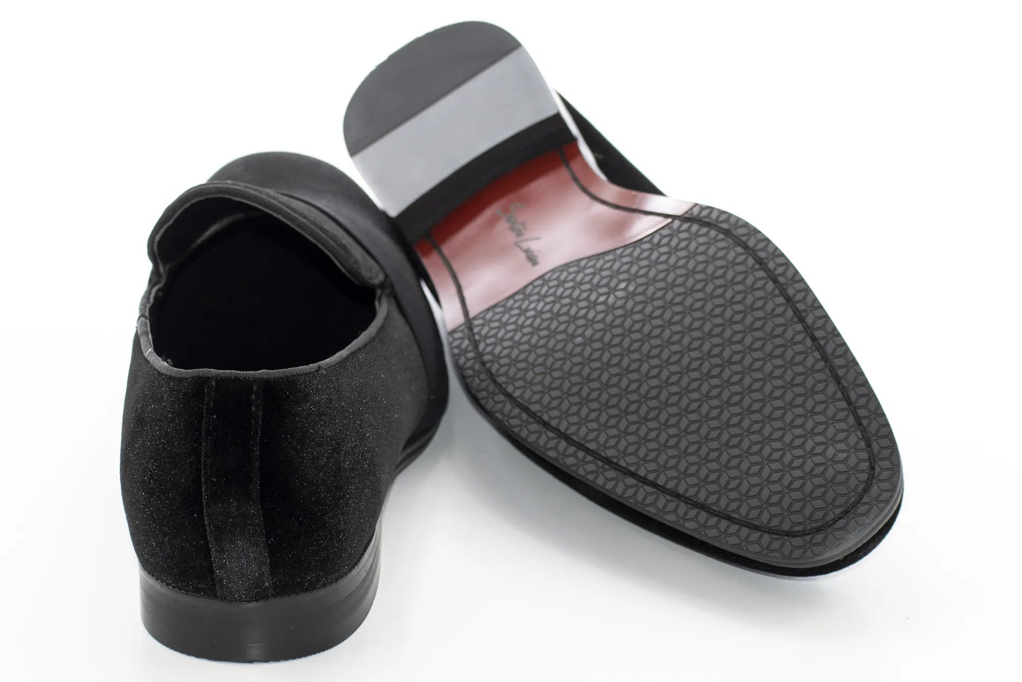 Black Strap Velvet Smoking Loafer