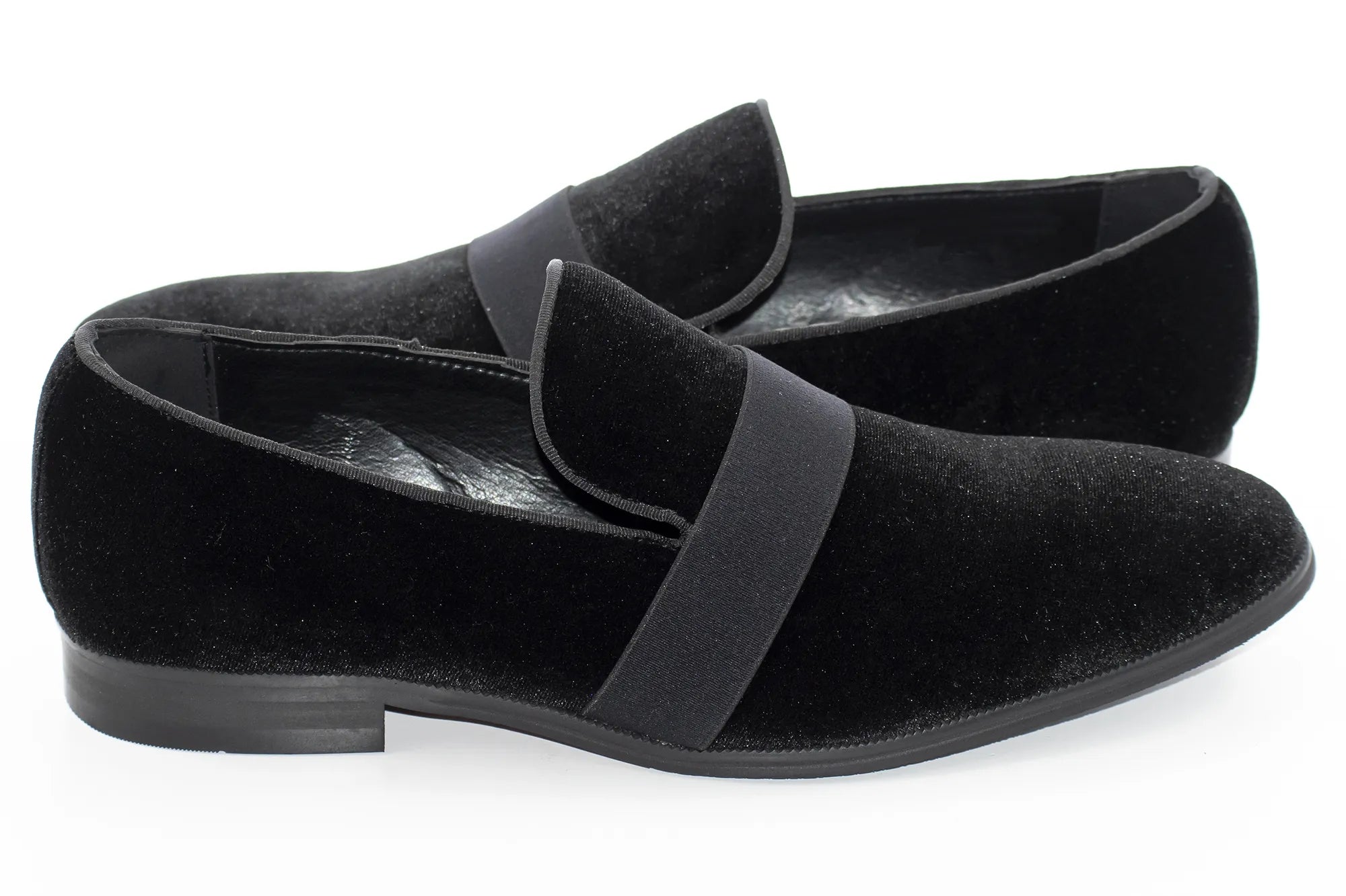 Black Strap Velvet Smoking Loafer