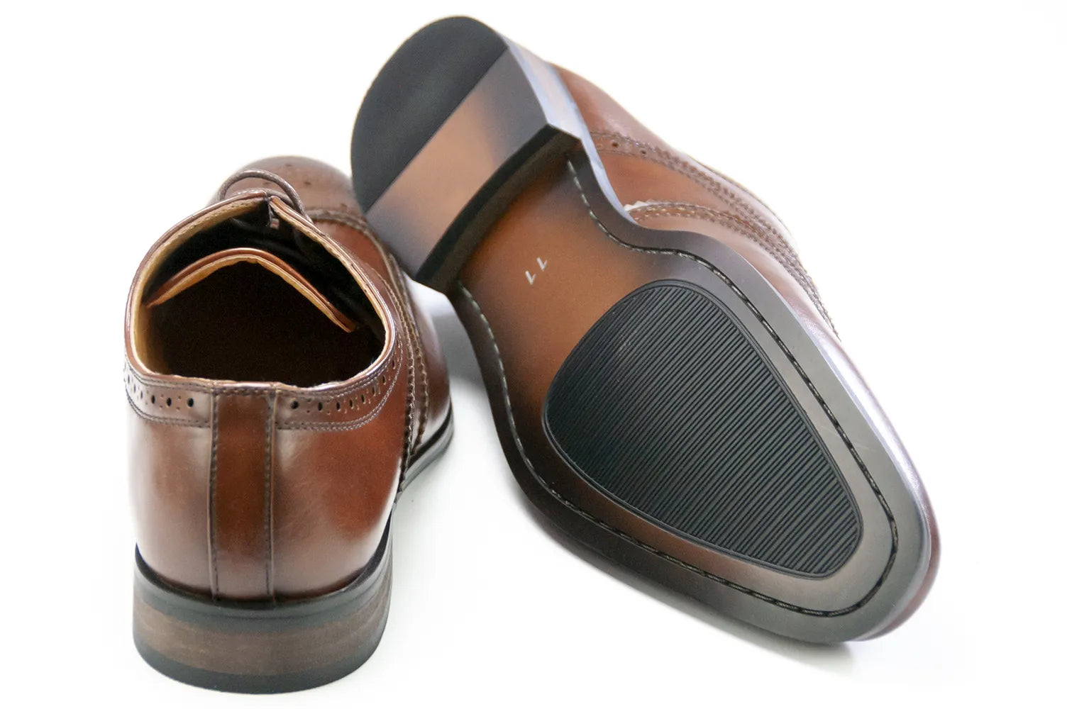 Dark Brown Leather Oxford Wingtip Lace-Up