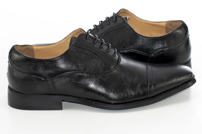 Black Classic Cap-Toe Oxford