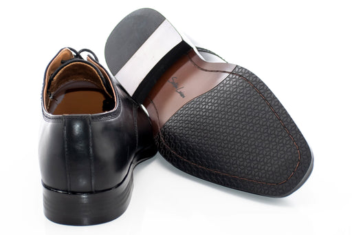 Men's Black Leather Derby Lace Dress Shoe