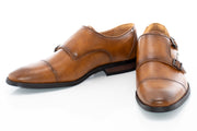 Men's Brown Grain Leather Monk Strap Shoe