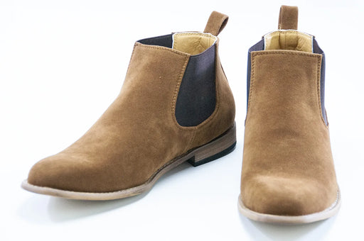 Men's Camel Brown Suede Leather Chelsea Boot