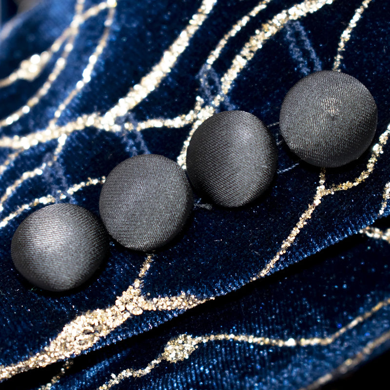 Navy Gold Strike Tailored-Fit Jacket