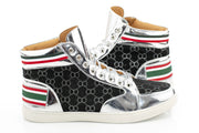 Men's Black And Platinum High-Top Sneaker