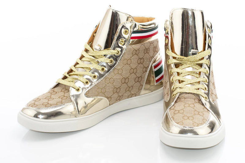 Men's Gold High-Top Sneaker