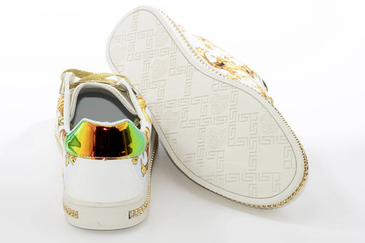 White Floral Designer Low-Tops Sole