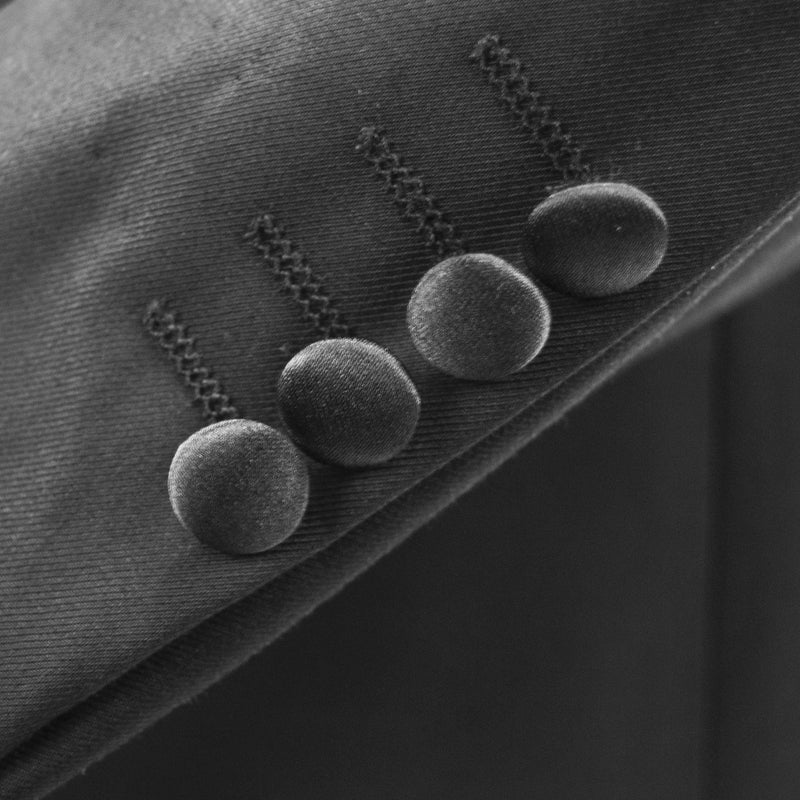 Black 3-Piece Tailored-Fit Tuxedo with Shawl Lapel