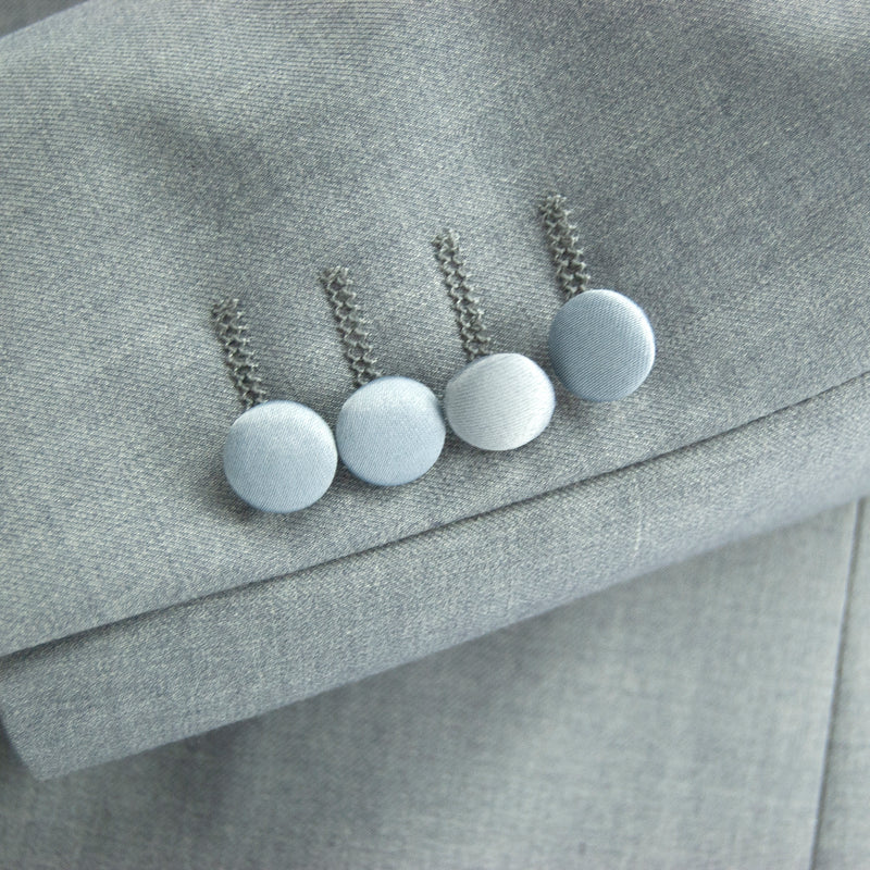 Gray 3-Piece Tailored-Fit Tuxedo with Shawl Lapel