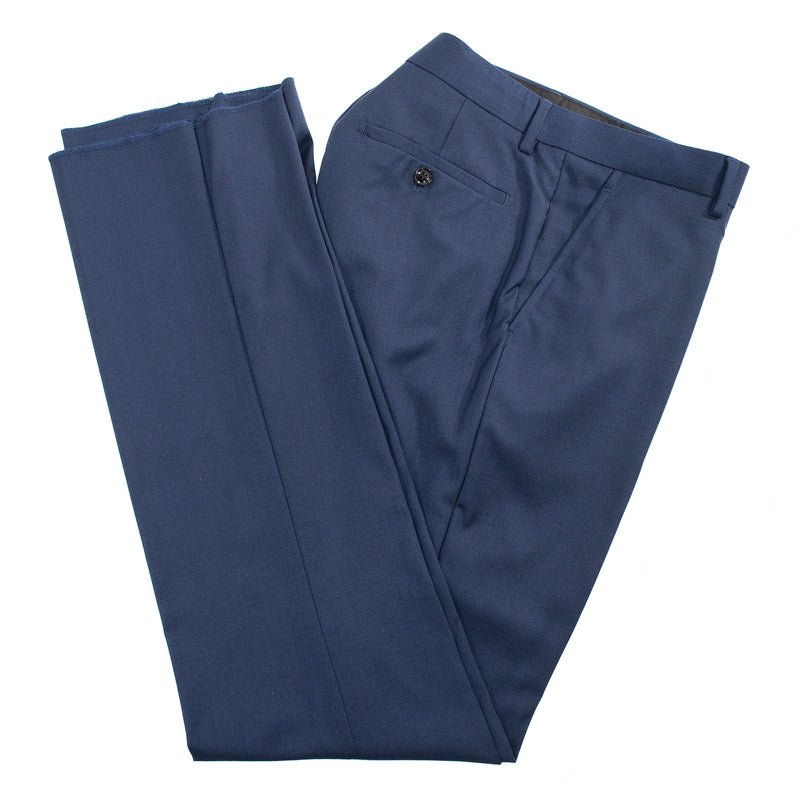 Navy 3-Piece Modern-Fit Wool Suit With Peak Lapels