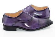 Men's Purple Leather Cap-Toe Oxford Dress Shoe