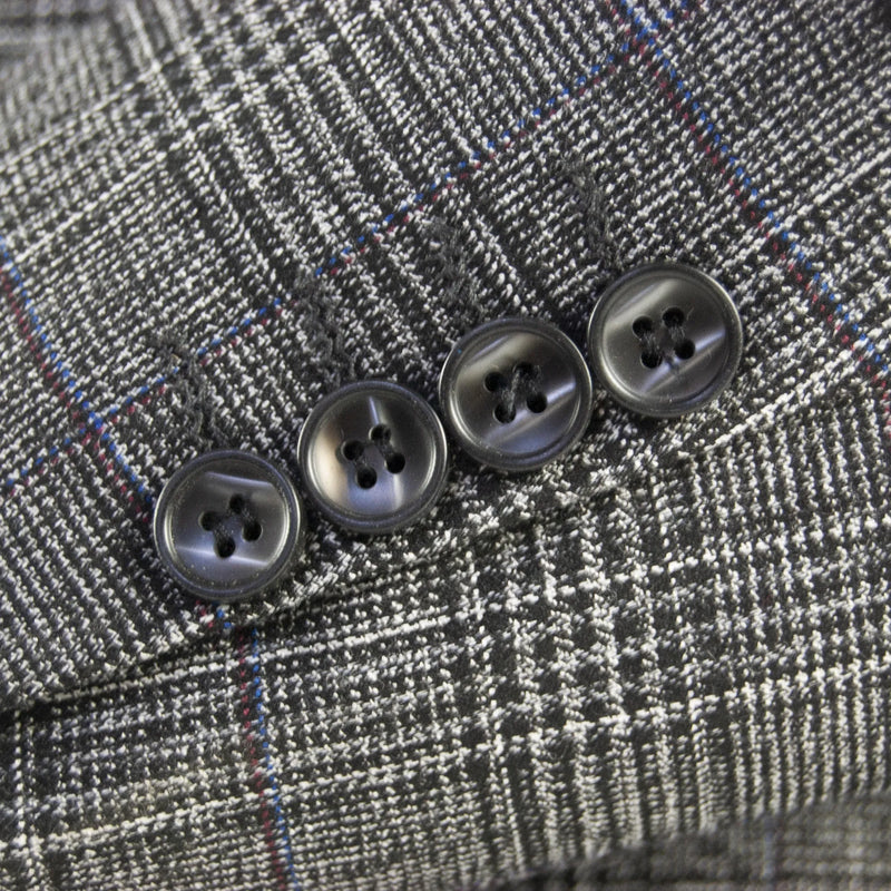 Gray Double-Breasted 2-Piece Slim-Fit Suit