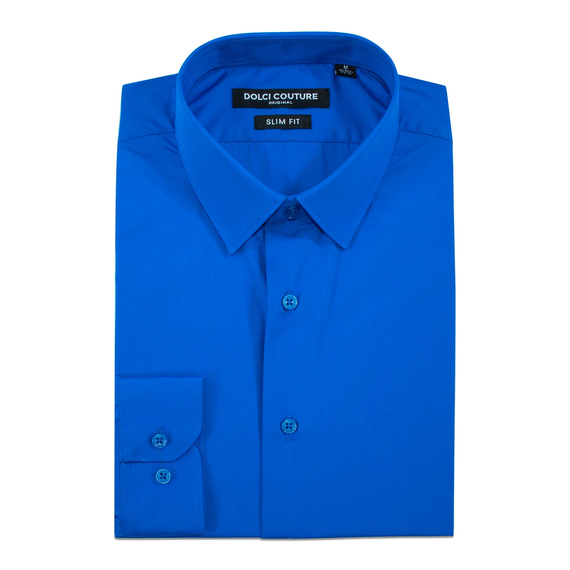 Royal Blue Stretch Slim-Fit Dress Shirt Royal Blue Stretch Slim-Fit Dress Shirt
