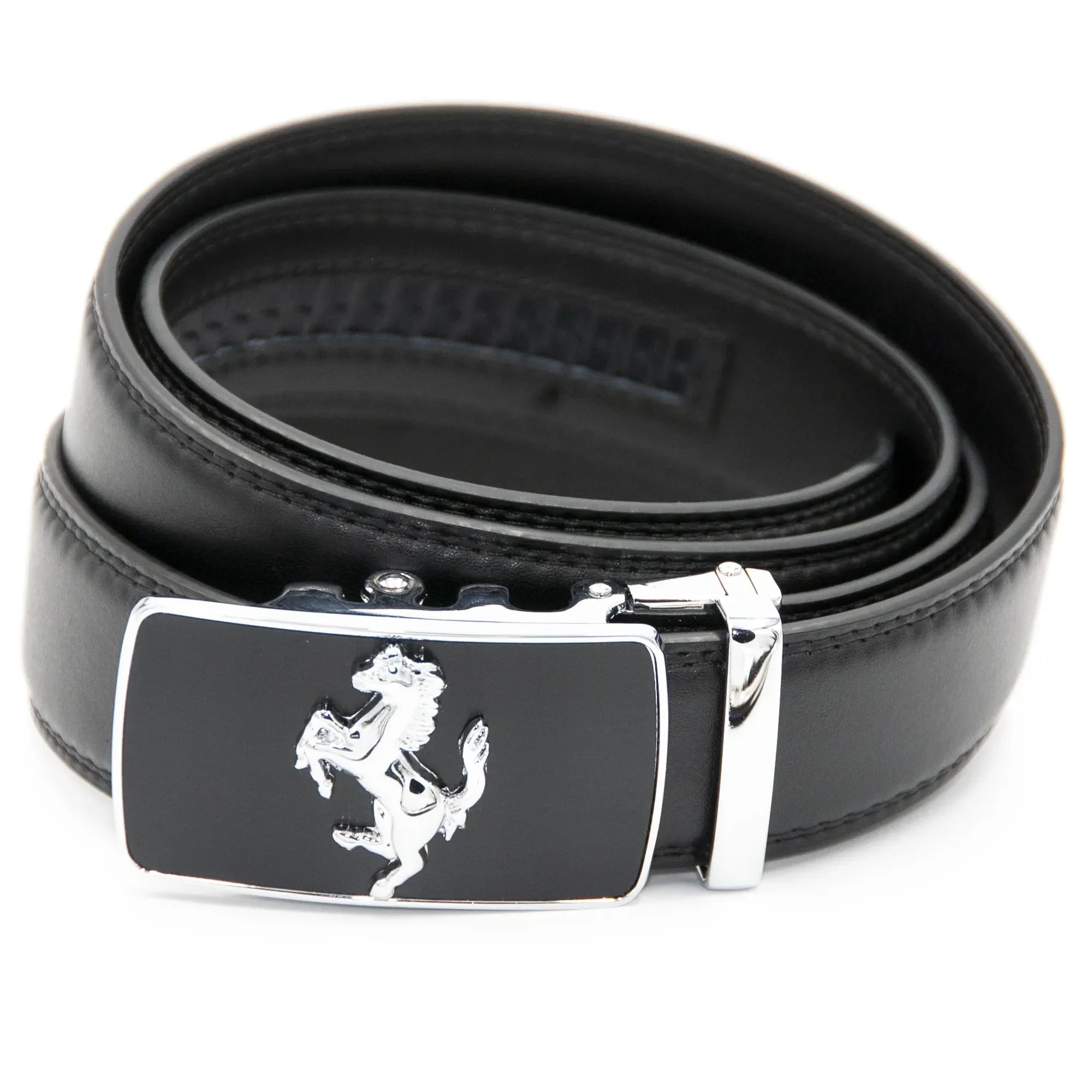 Men's Black And Silver Horse Animal Belt Buckle