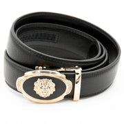 Men's Black And Gold Lion Animal Belt Buckle