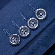 Luther Dark Blue 2-Piece Tailored-Fit Suit - Cuffs