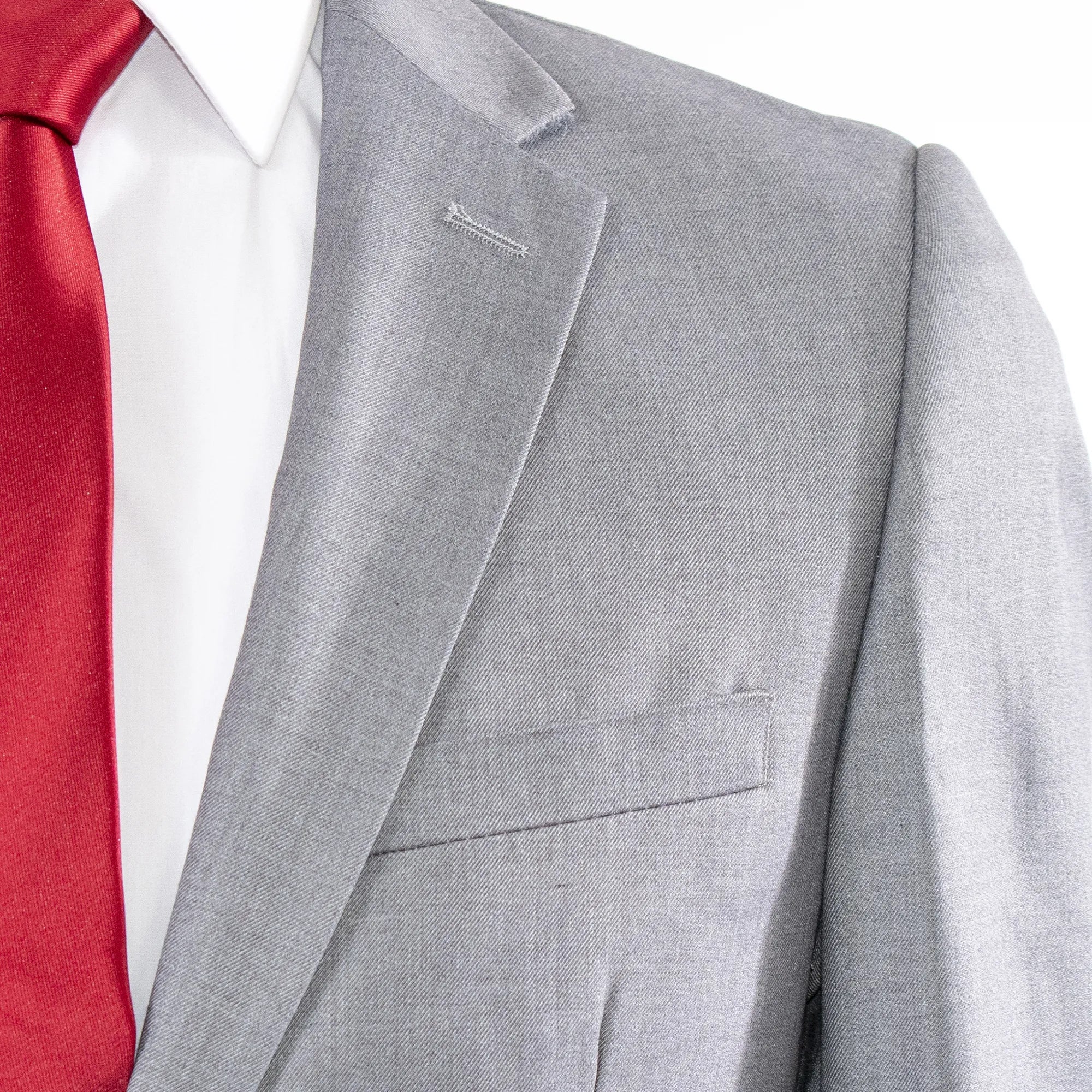 Luther Light Gray 2-Piece Tailored-Fit Suit - Notch Lapel, Welt Pocket