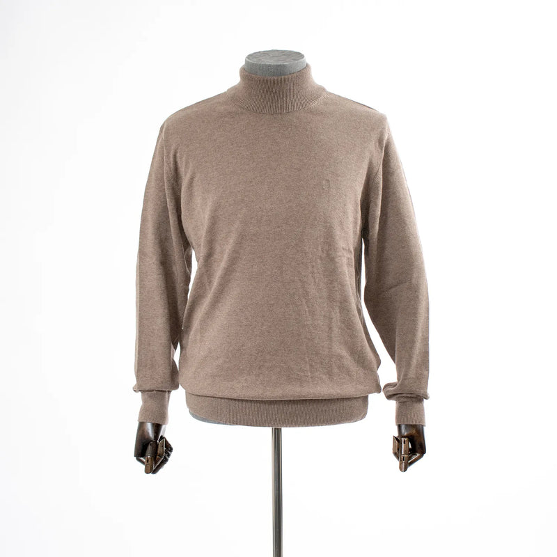 Dark Khaki Long Sleeve Mock Turtleneck
