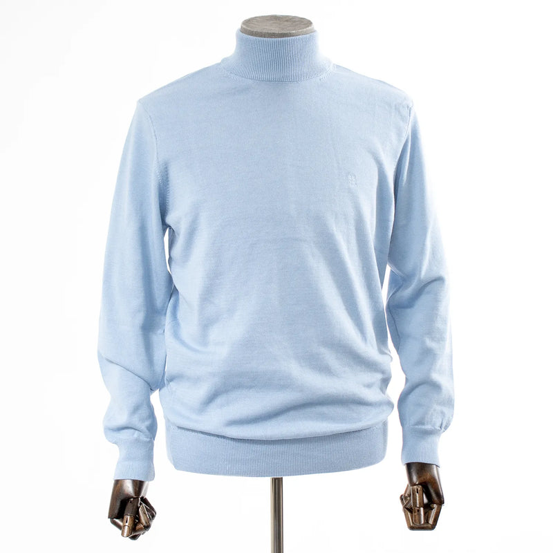 Light Blue Long Sleeve Mock Turtleneck