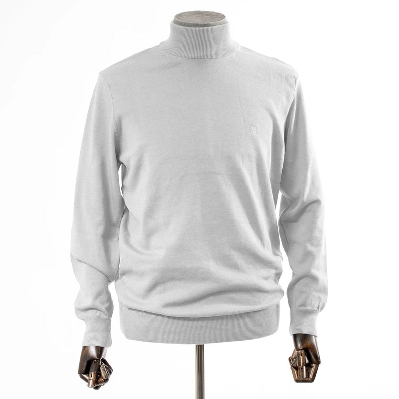 Light Gray Long Sleeve Mock Turtleneck