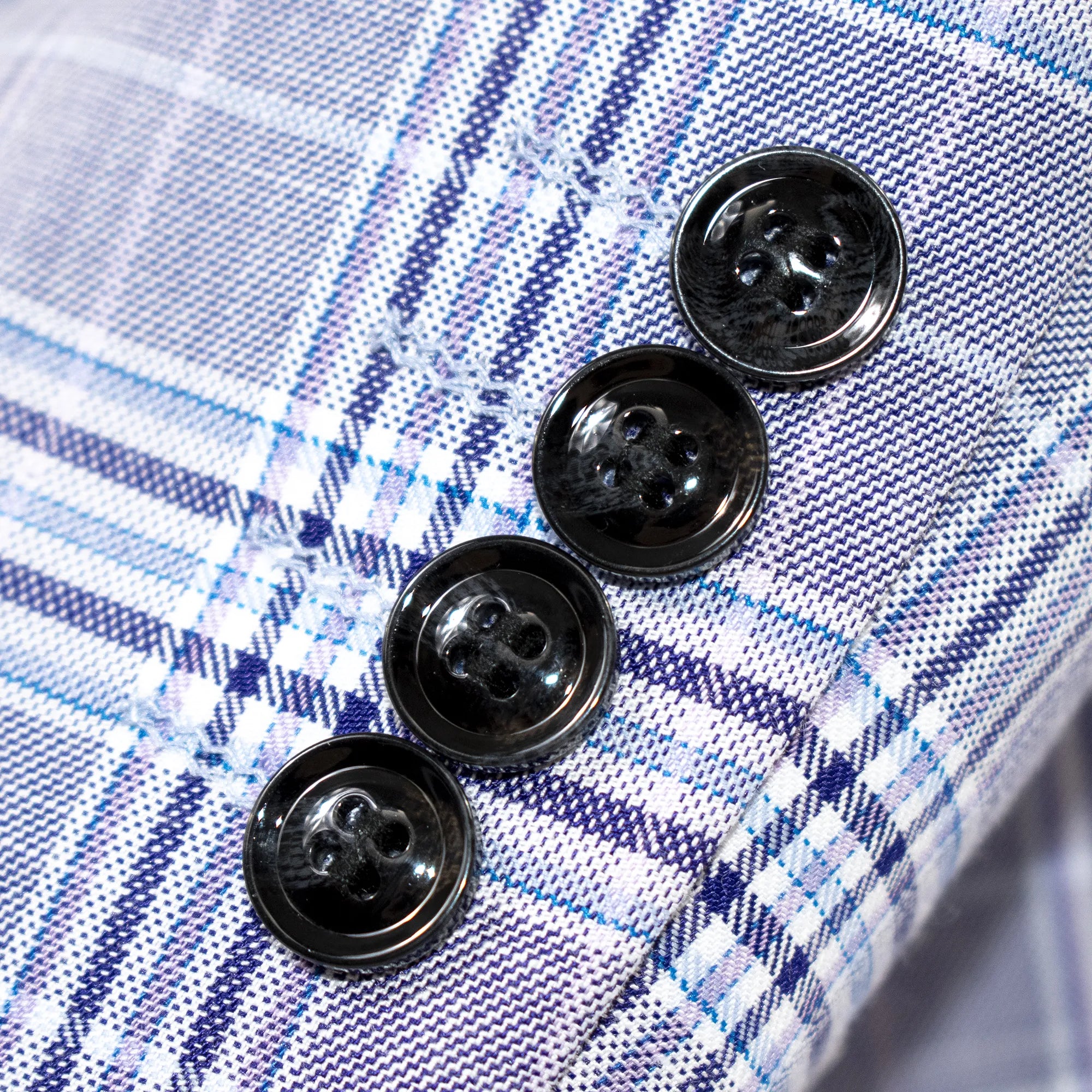 Eggplant 3-Piece Modern-Fit Plaid Suit With Peak Lapels