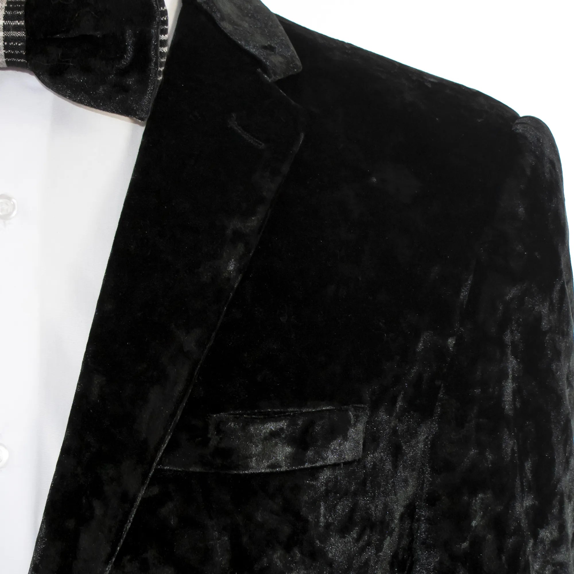 Black Velour 3-Piece Slim-Fit Tuxedo