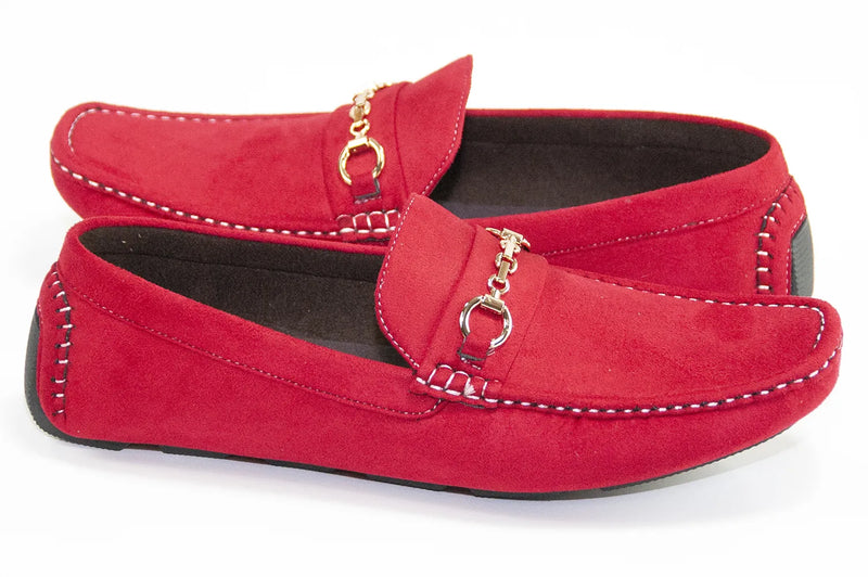 Red Suede Driving Loafer