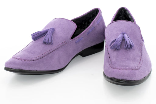 Men's Purple Suede Tasseled Loafer