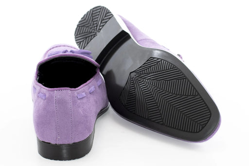 Men's Purple Suede Tasseled Loafer